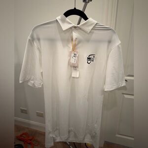 Peter Millar White Waste Management Golf Polo Sz S